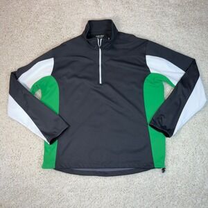 Galvin Green Windstopper 1/4 Zip Mens L Black Green Golf Soft Shell Gore